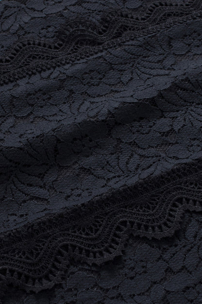 Elegant Black Lace Sleeveless V-Neck Top