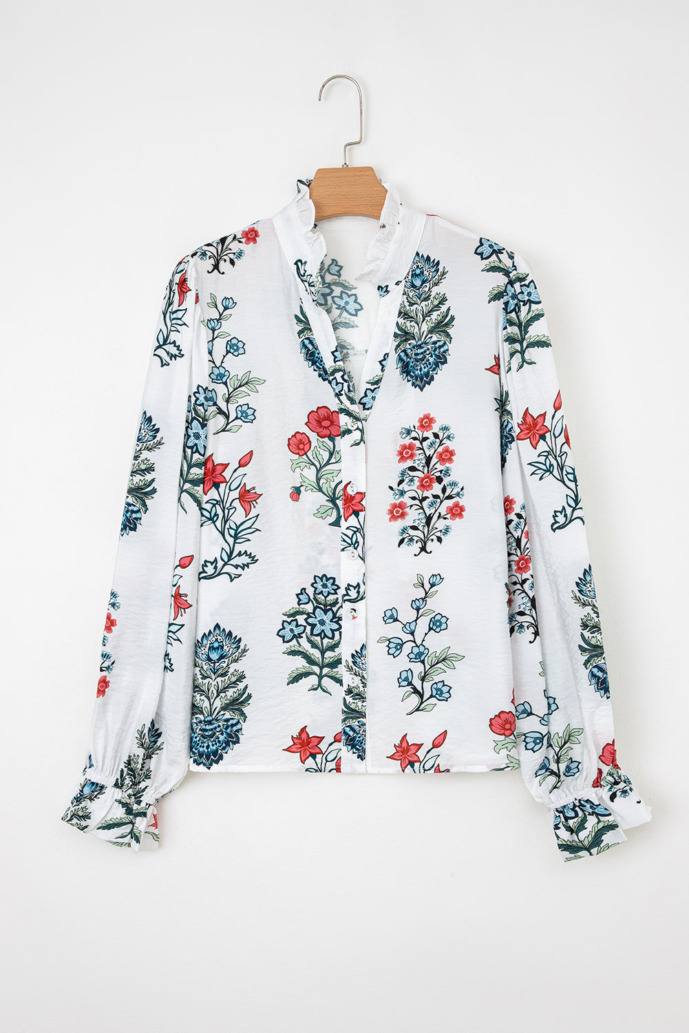 white floral shirt