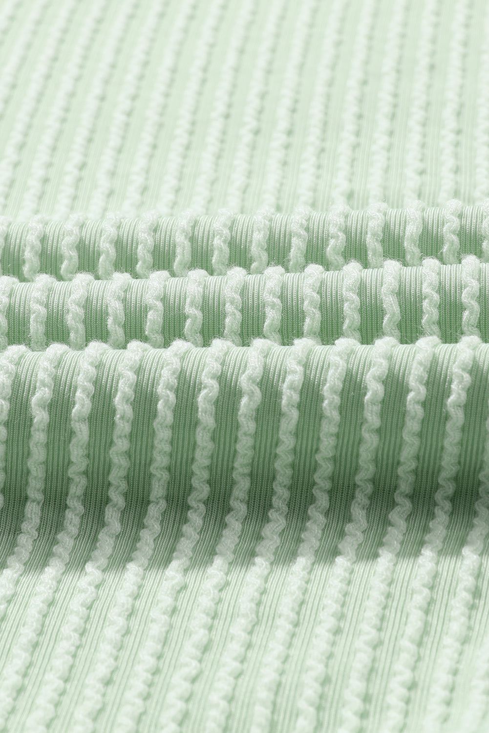 Sage Oversized Ribbed Henley Top with Pockets