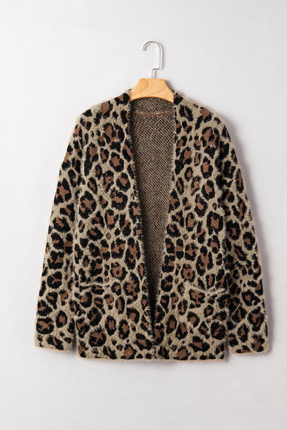 brown leopard cardigan