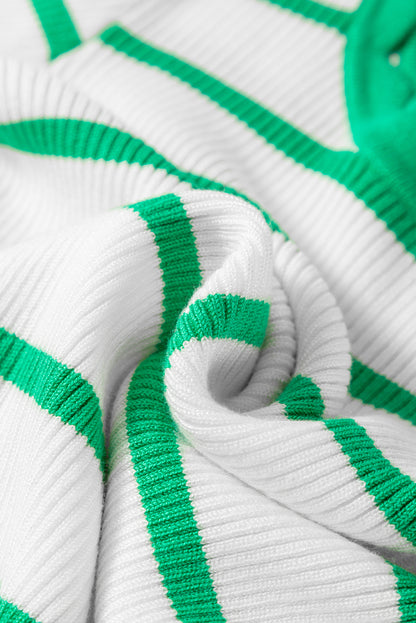 green and white striped sweater