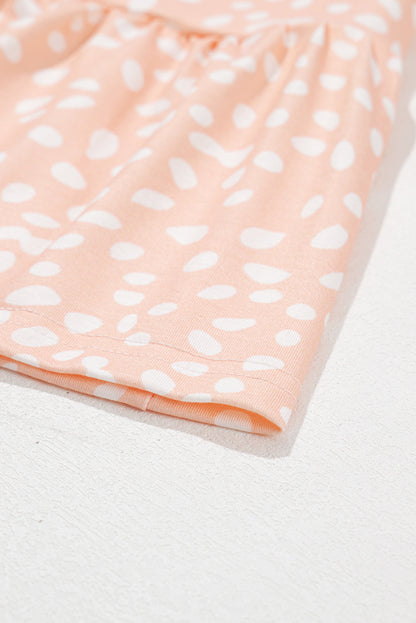 Pink Leopard Tiered Ruffle Plus Size Dress