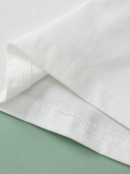 Ivory V-neck Embroidered Patchwork Puff Sleeve Top