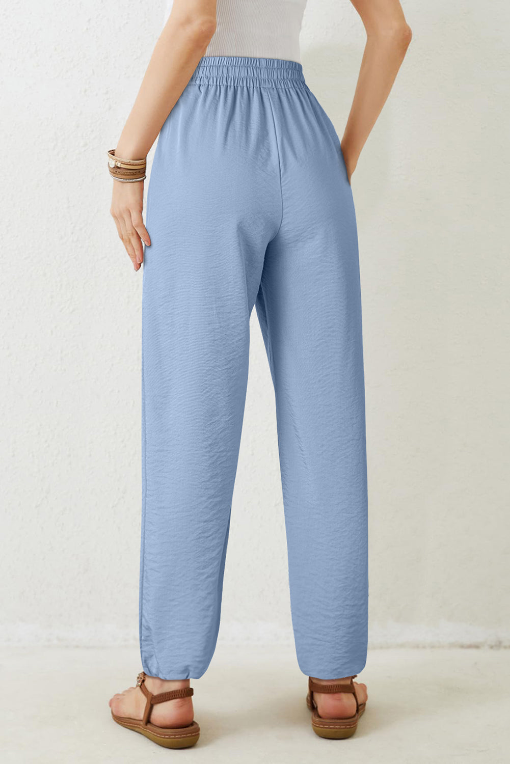 pleated loose pants