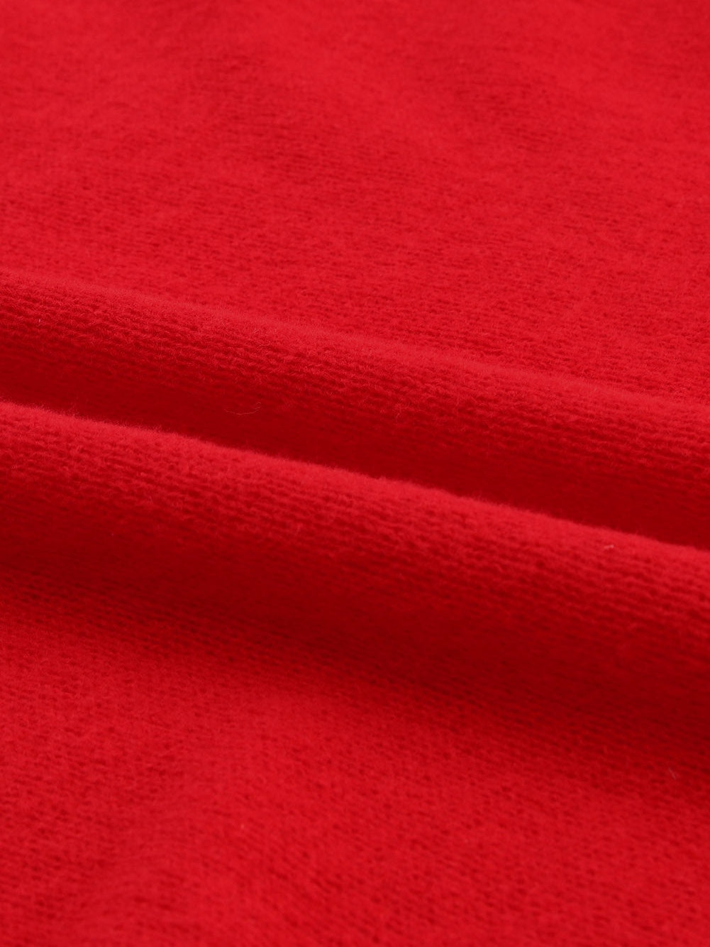 Festive Crimson Turtleneck Embroidered Letter Sweater