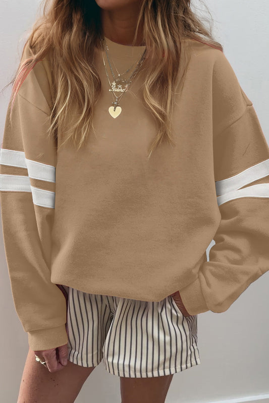 varsity striped sweatshirt