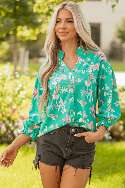 floral long sleeve shirt