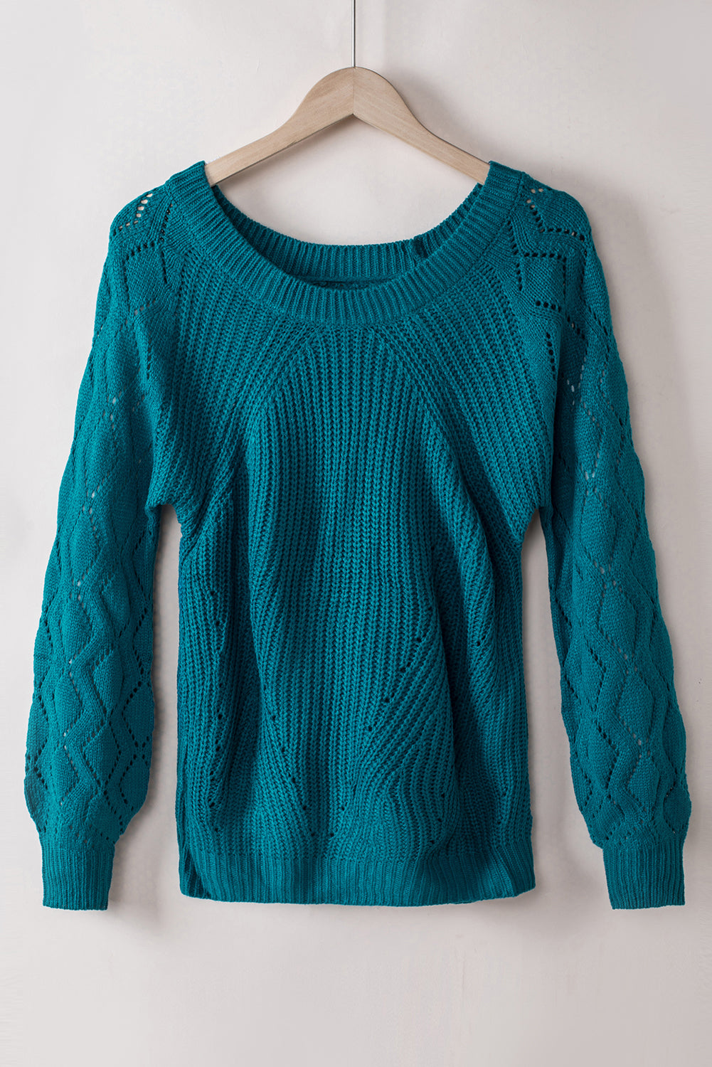 blue knit sweater