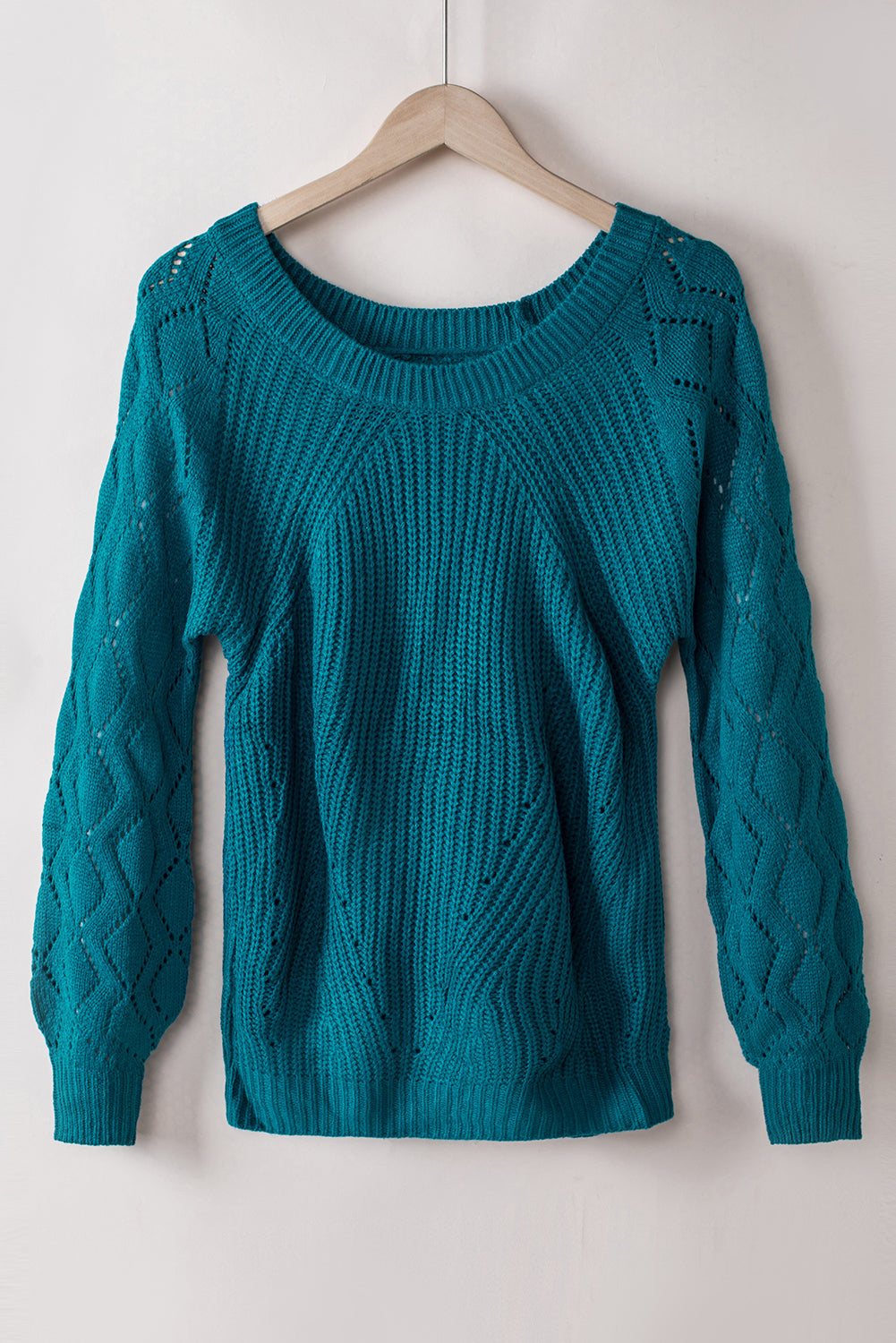 blue knit sweater