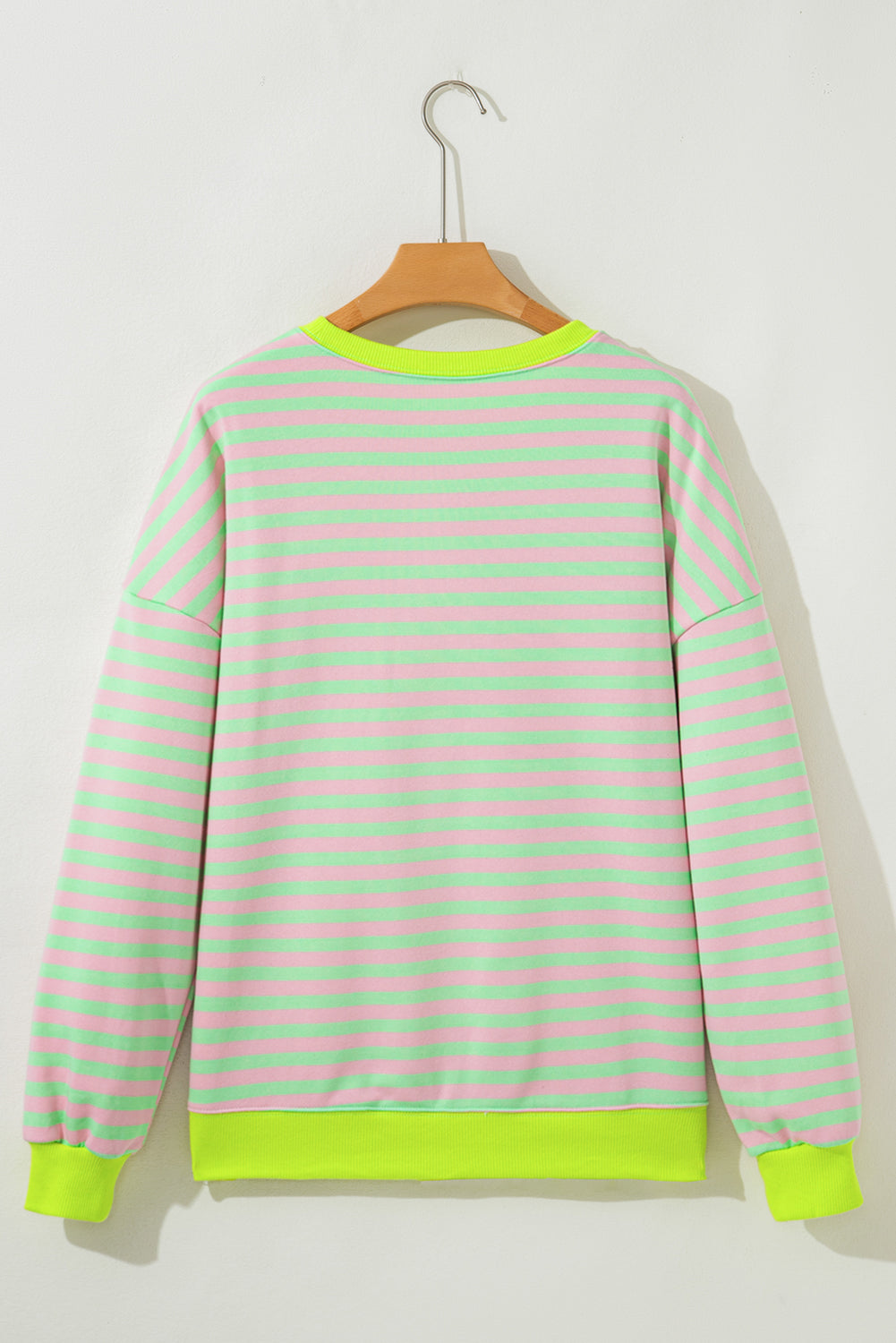 green stripe sweatshirt