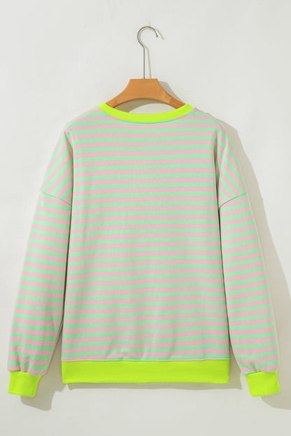 green stripe sweatshirt