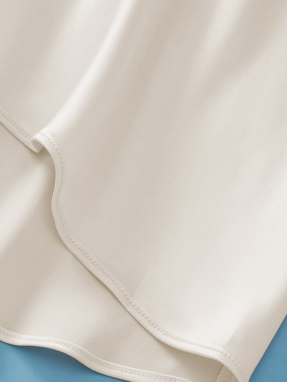 Beige Satin Split Ruffled High Waist Plus Size Skirt