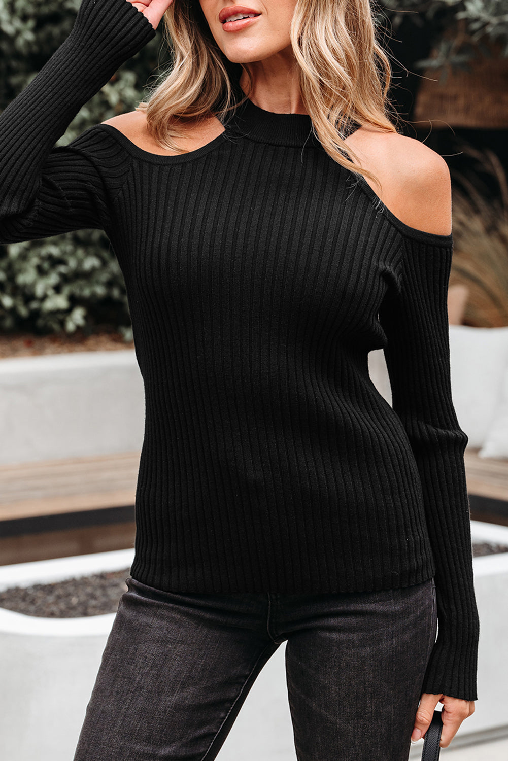 choker neck sweater