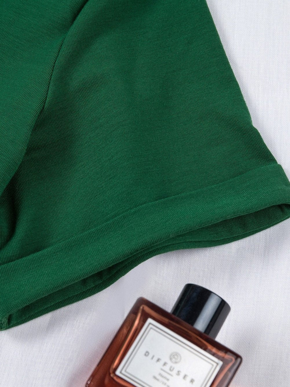 Green Casual Crew Neck T-Shirt for Women