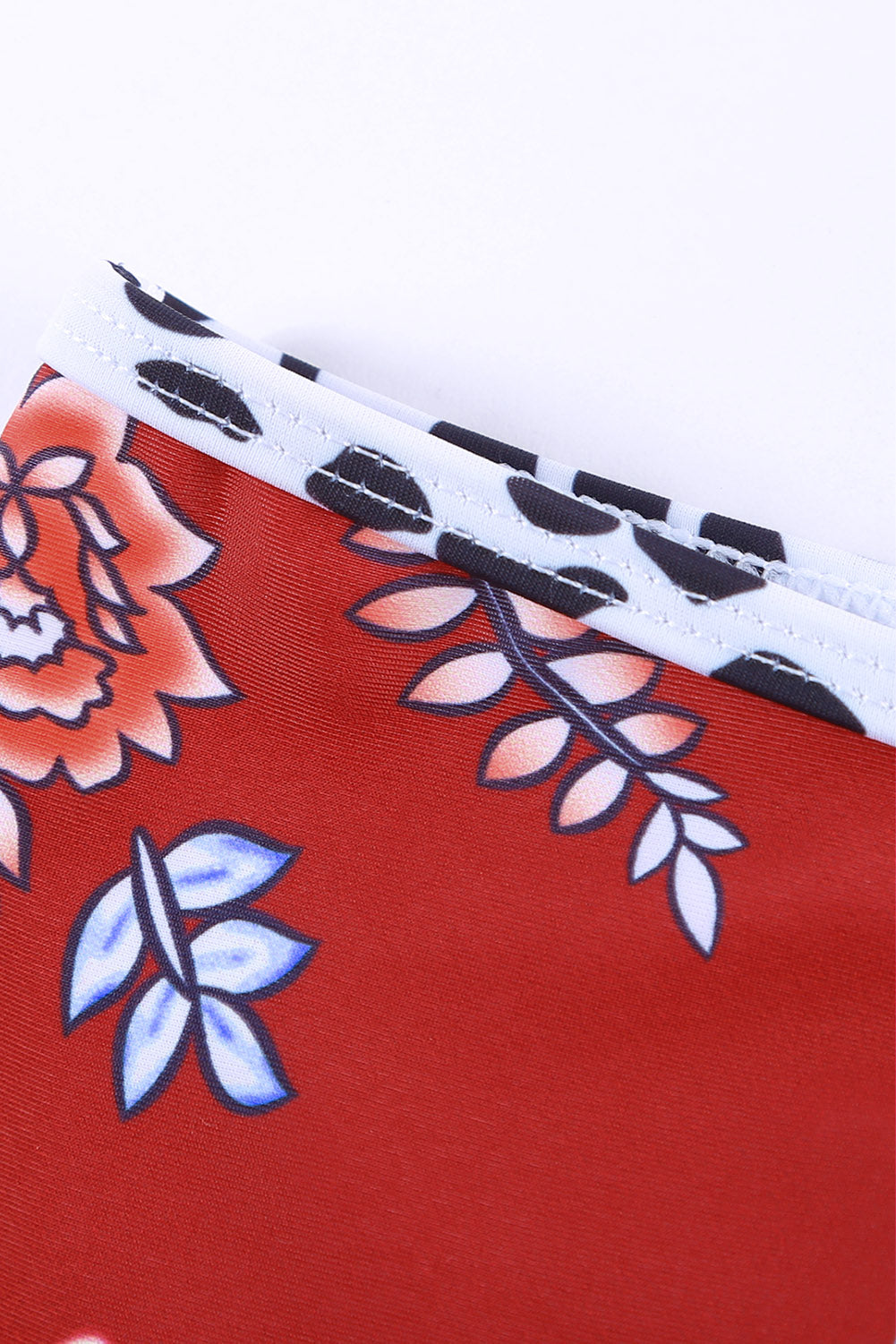 Floral Patchwork Retro High Waist Bikini Set