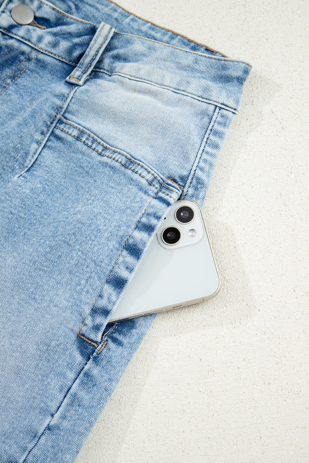 flower patched jeans