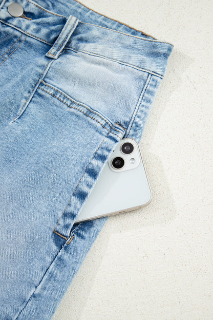 flower patched jeans