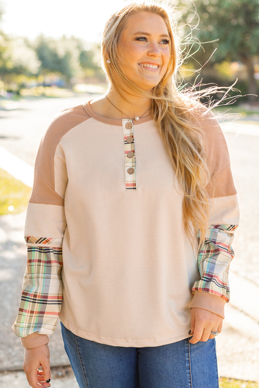 plus size henley top