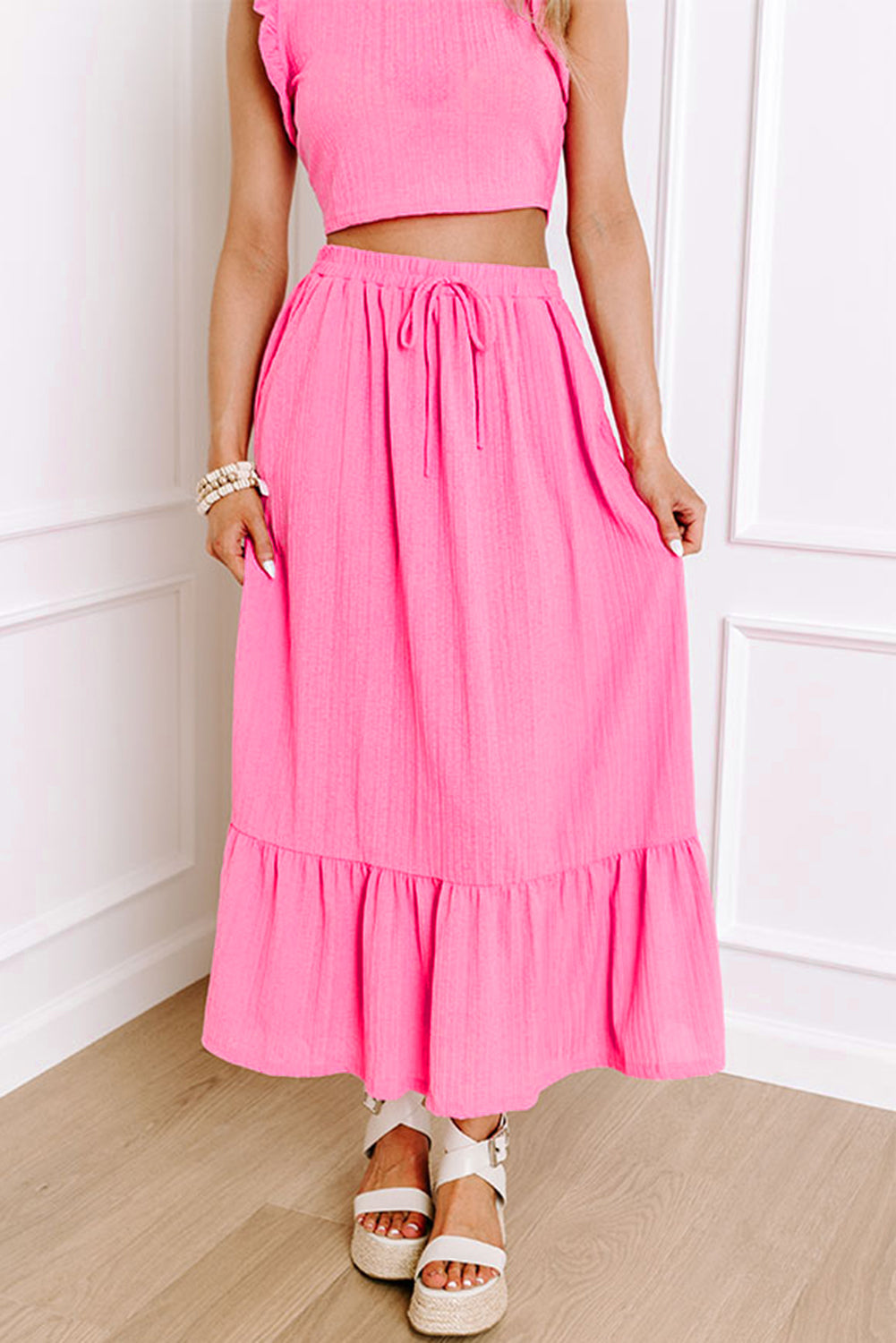 two piece maxi skirt set