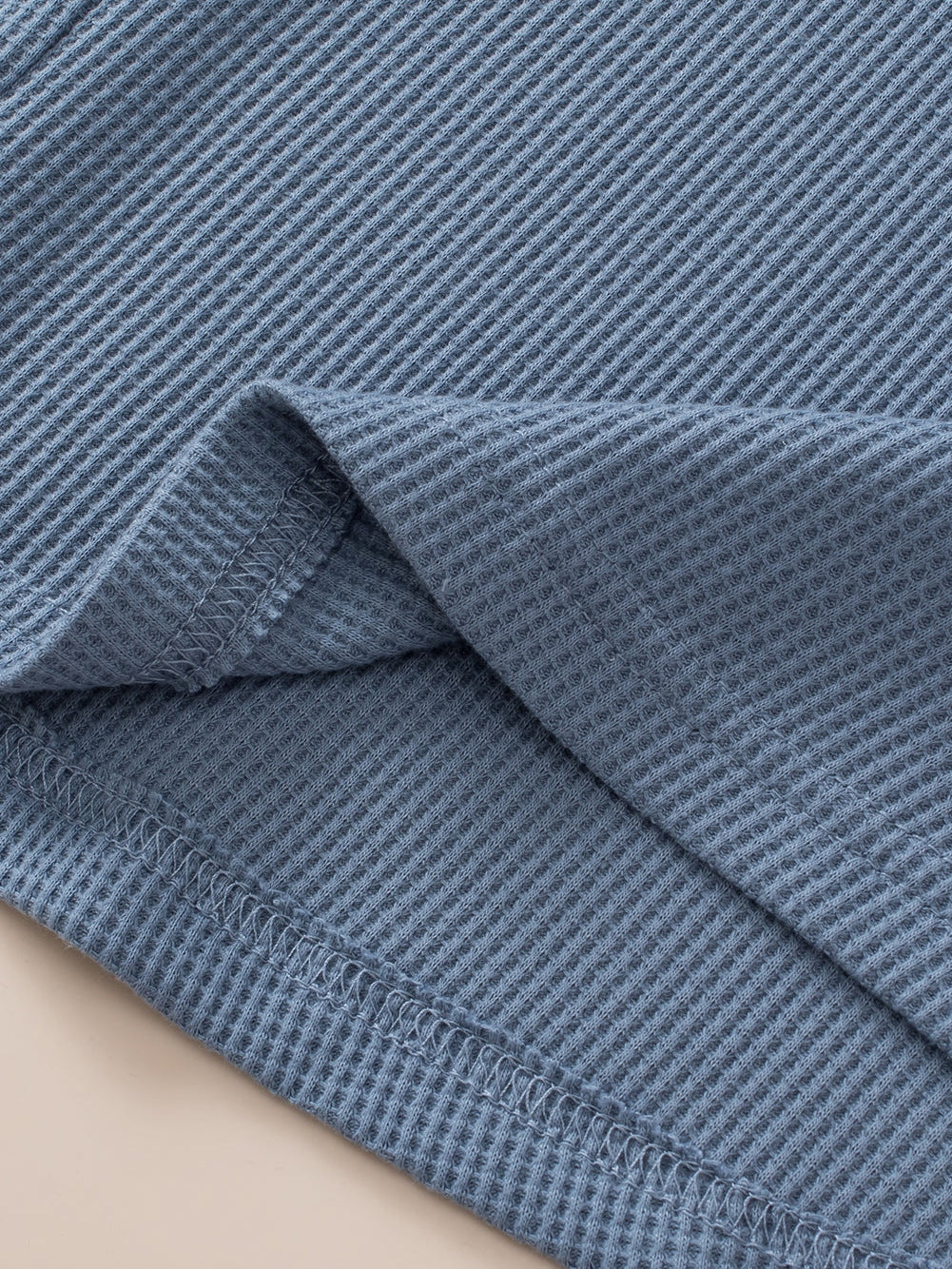 Ashleigh Blue Plus Size Waffle Knit Short Sleeve Drawstring Hoodie