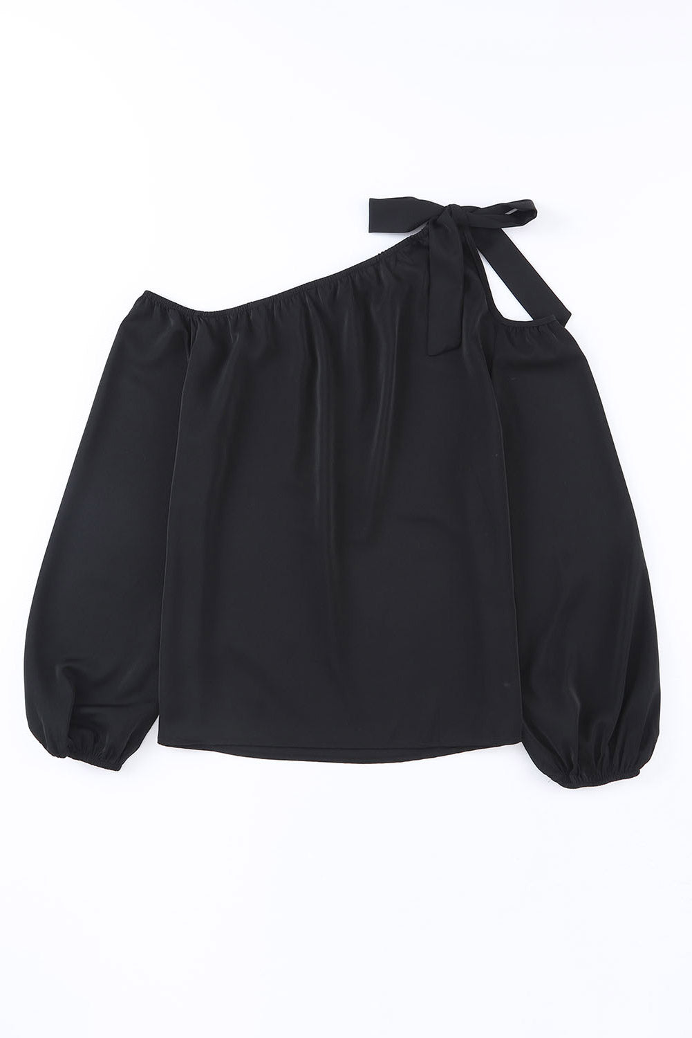 Chiffon Temperament Off Shoulder Tie Loose Blouse