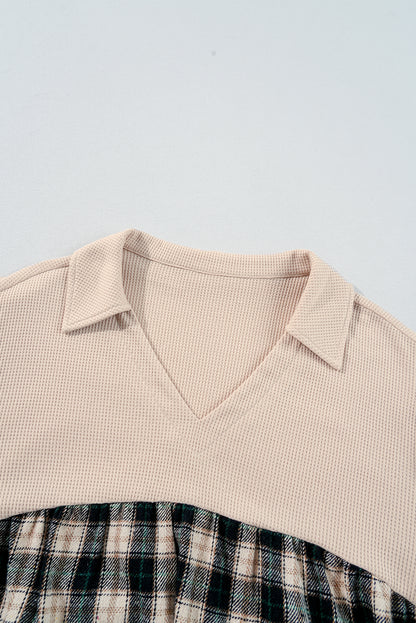 plaid plus size dress