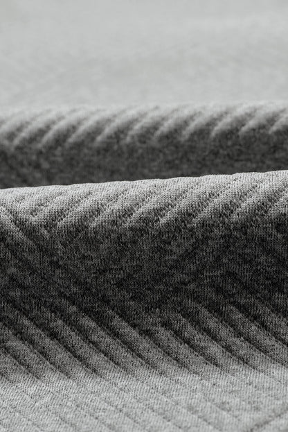 Gray Solid Textured Flap Pocket Buttoned Shacket