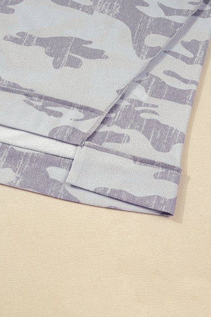 camouflage print sweatshirt