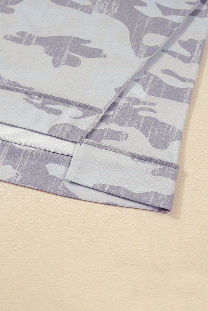 camouflage print sweatshirt