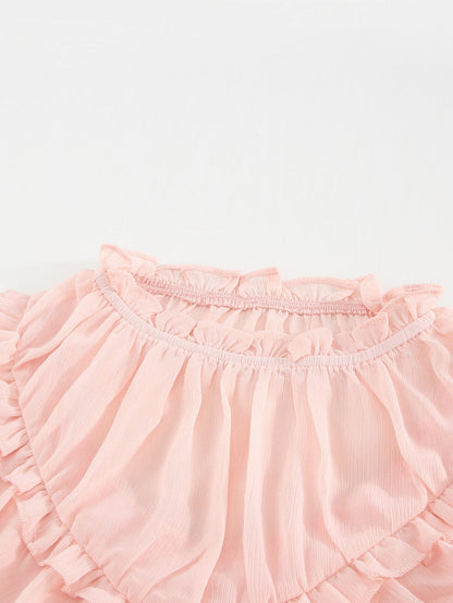 Elegant Ruffle Chiffon Tank Top