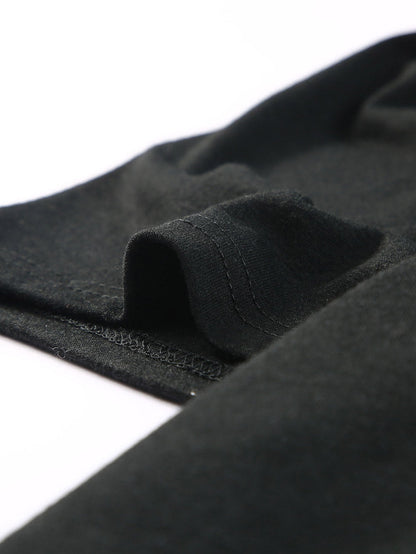 Black Plus Size Square Neck Ruched Shoulder Short Sleeve Top