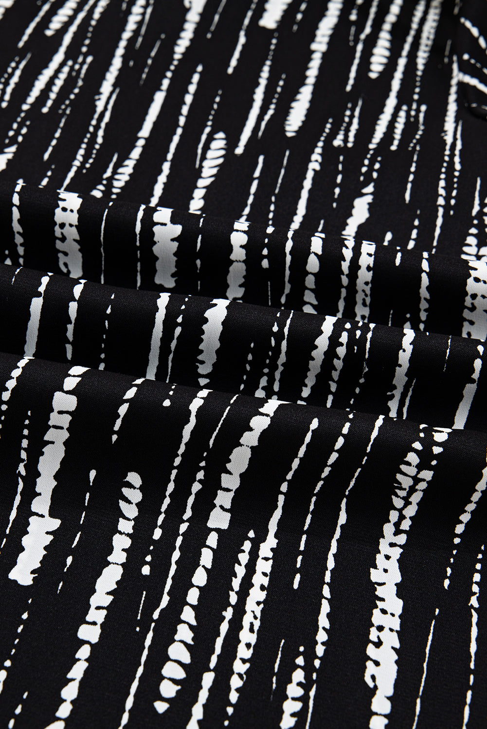 Black Spring and Autumn V-neck long-sleeve tie-dye casual pullover