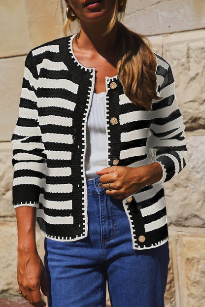 striped cardigan womens