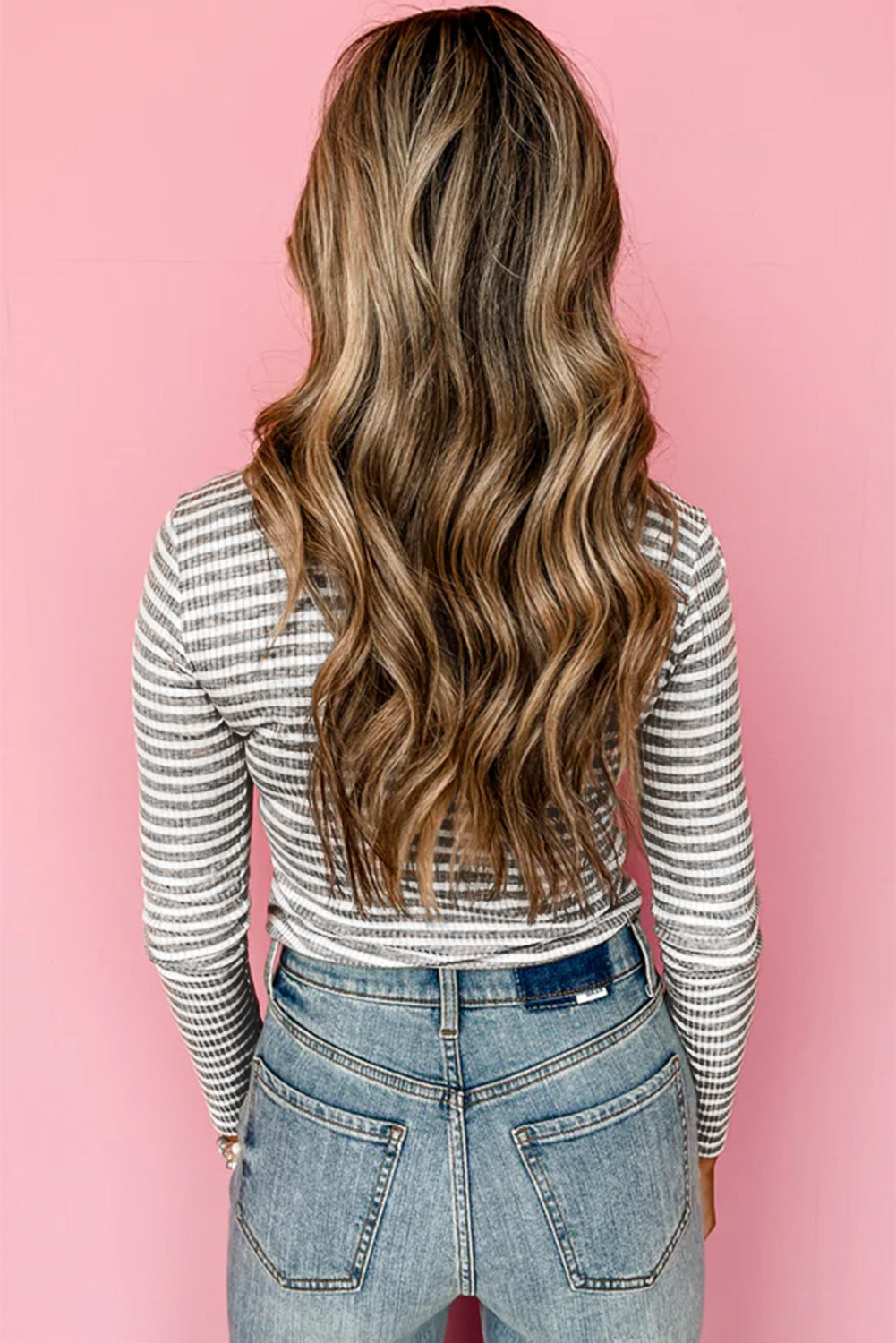 striped long sleeve top