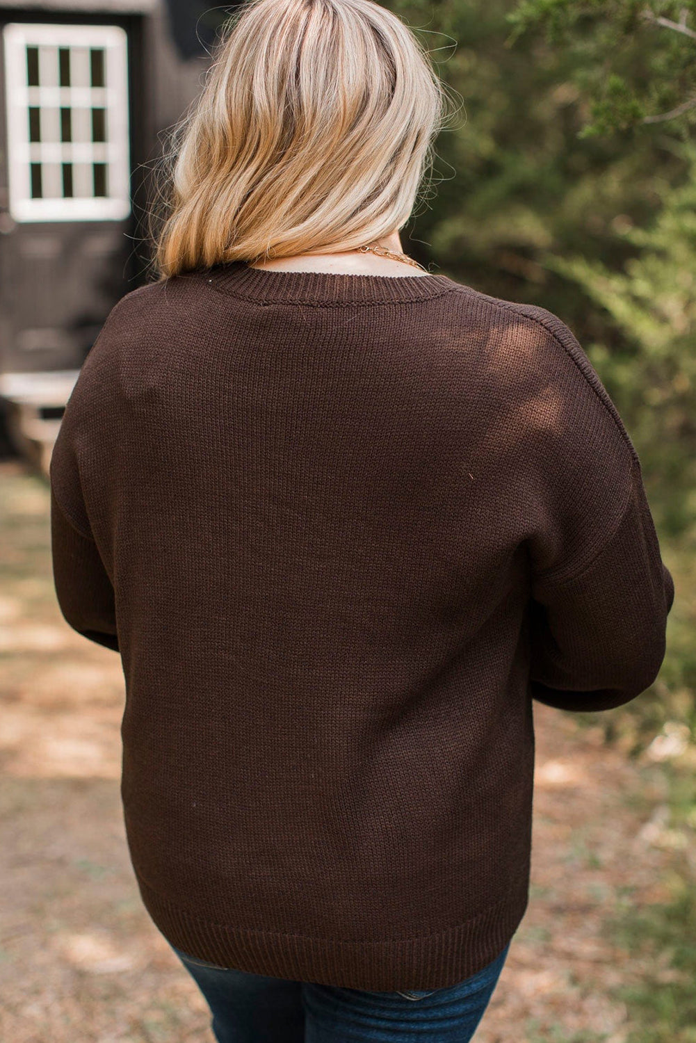 Coffee hello fall Braided Letter Graphic Plus Size Sweater