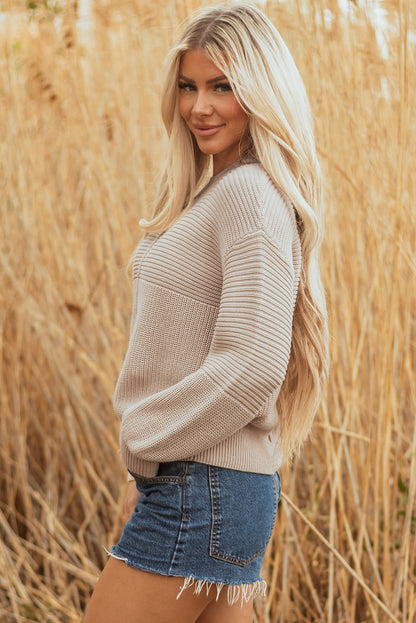 womens puff sleeve sweater