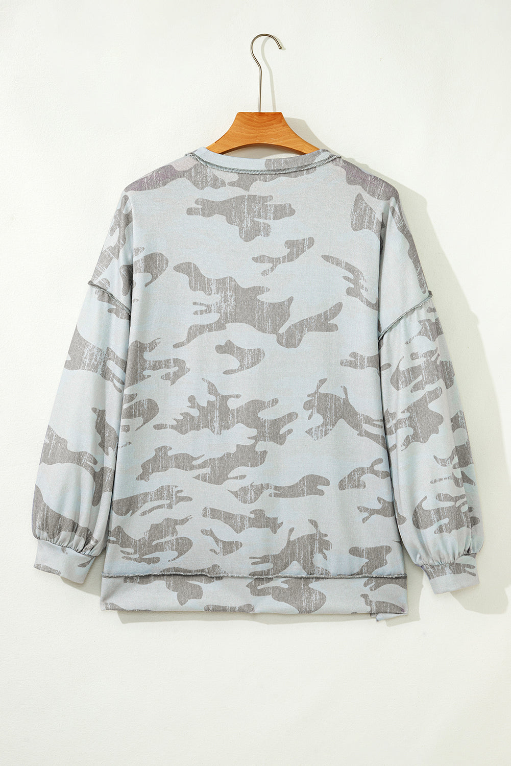 camo print sweatshirt
