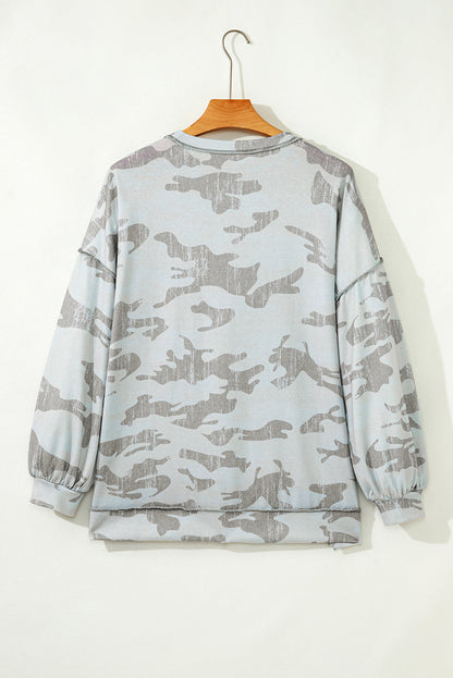 camo print sweatshirt