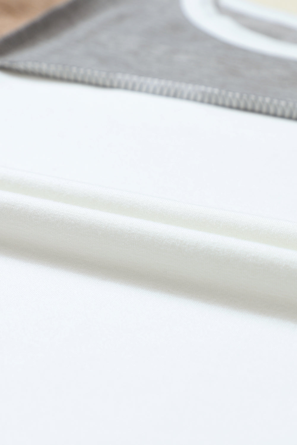 Grey Color Block Patchwork Knit Sweater with Exposed Seam Detail