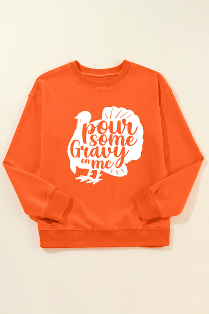 orange graphic sweatshirt