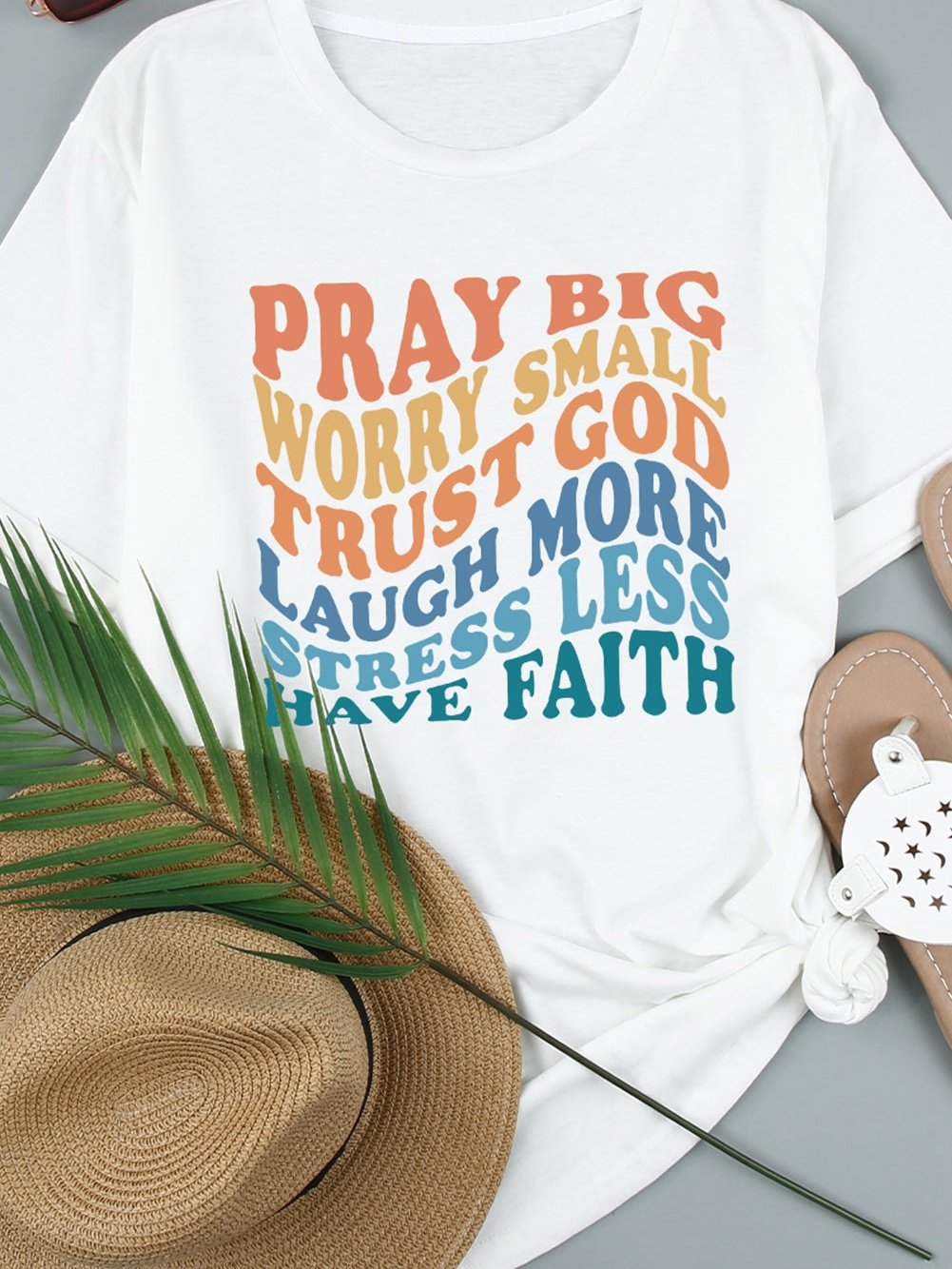 Faithful Words Graphic Print Tee for Women