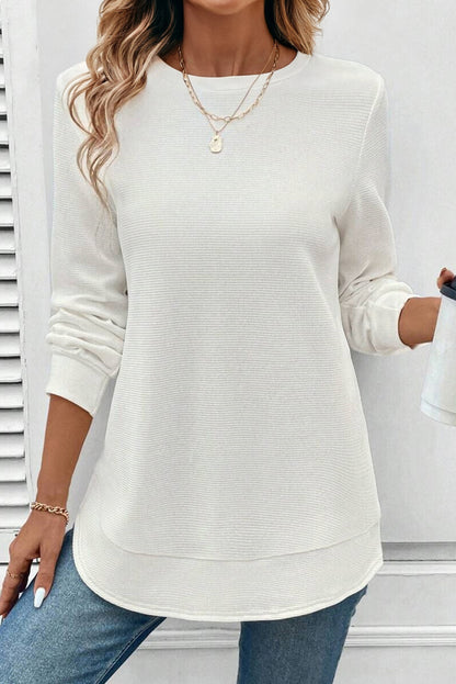 waffle long sleeve top