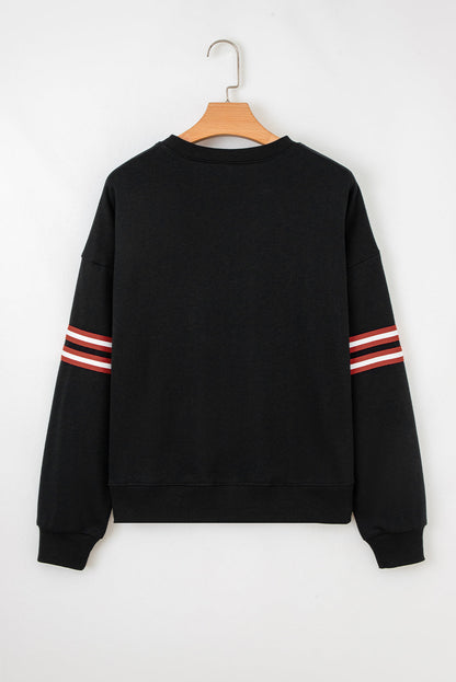 black graphic sweatshirt
