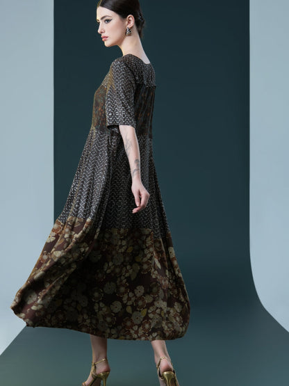 Elegant Bohemian Floral Maxi Dress