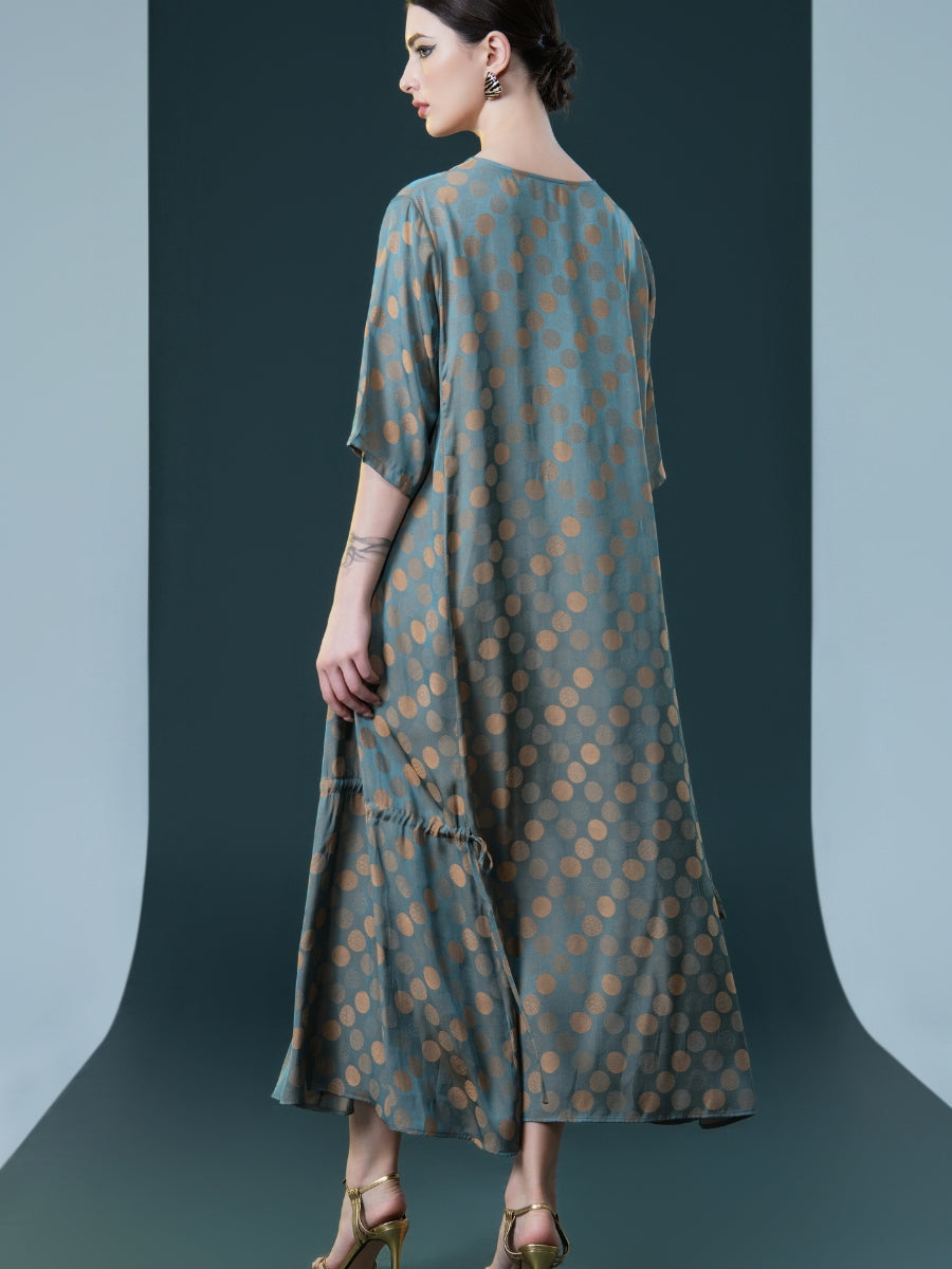 Red Polka Dot Midi Dress