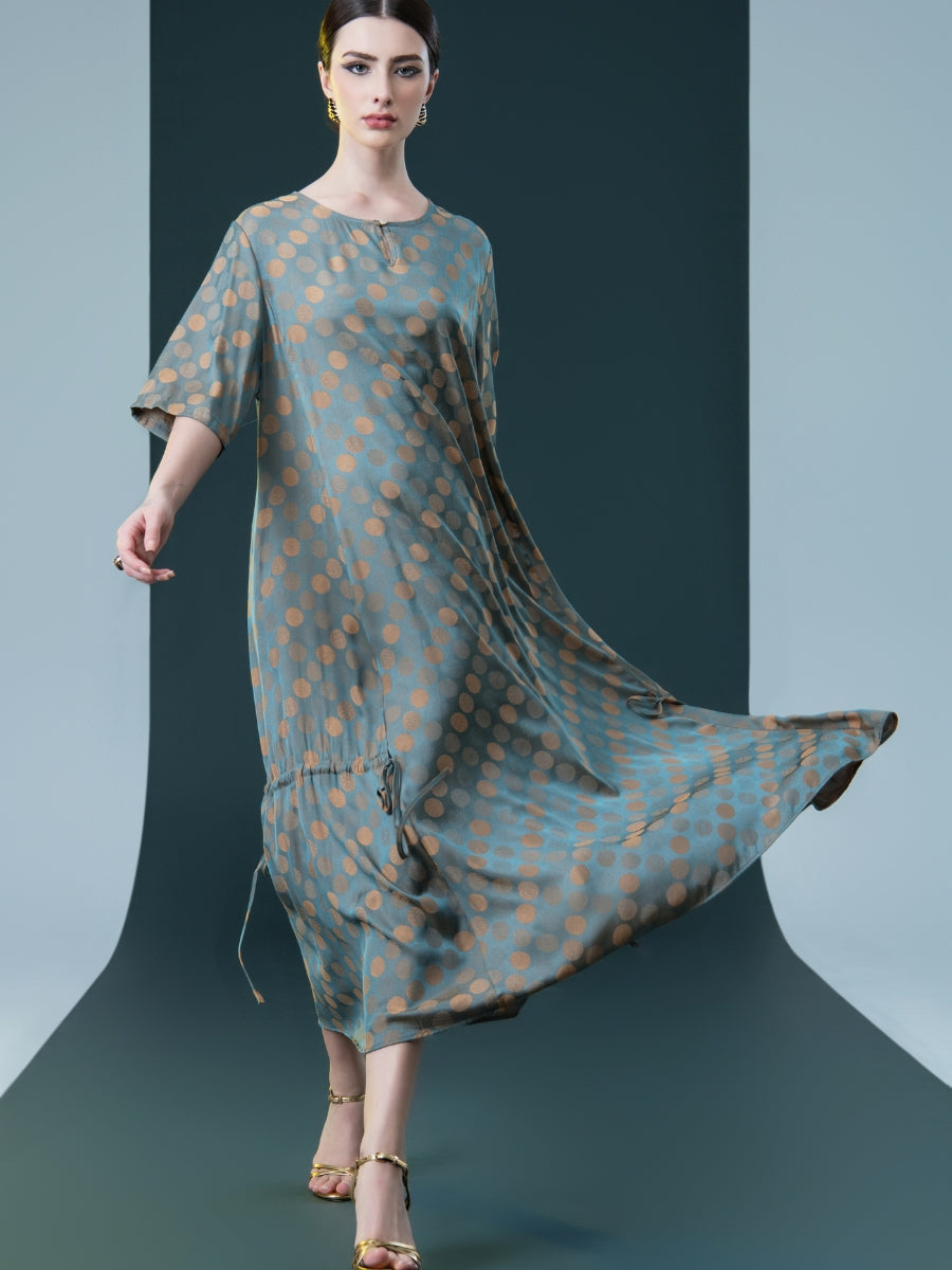 Red Polka Dot Midi Dress