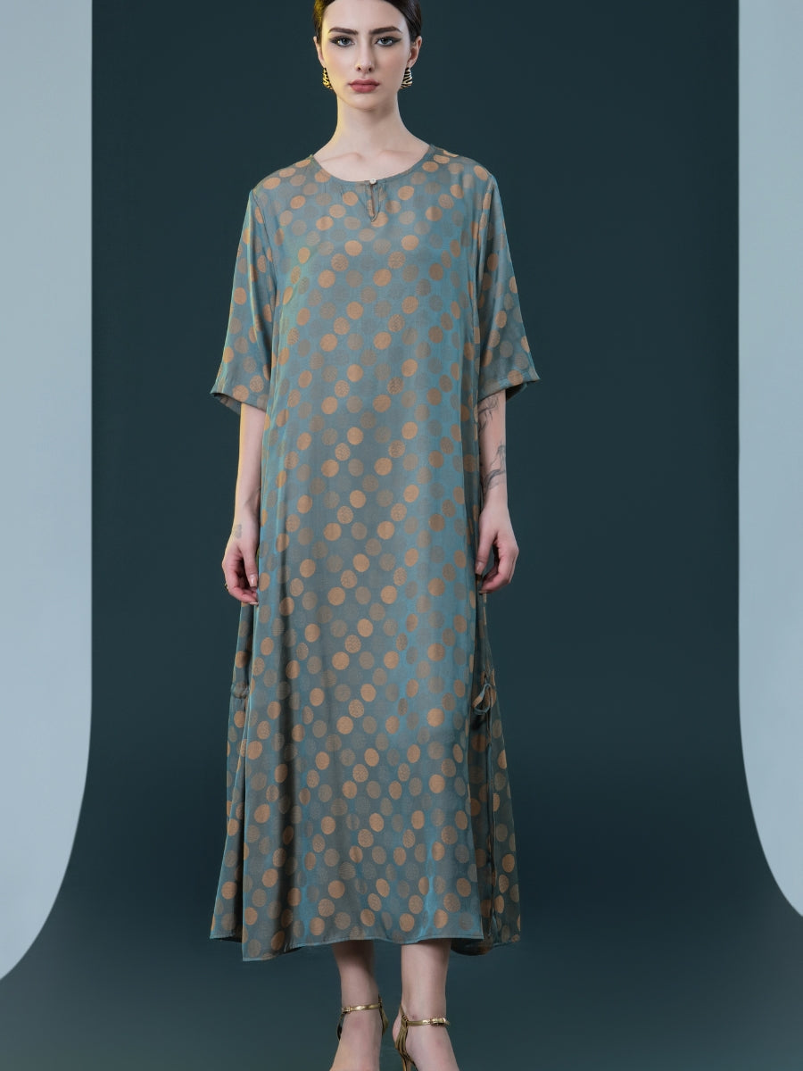 Red Polka Dot Midi Dress