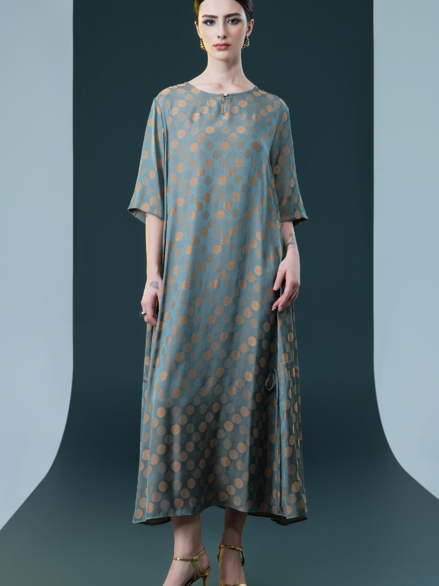 Red Polka Dot Midi Dress