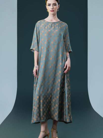 Red Polka Dot Midi Dress