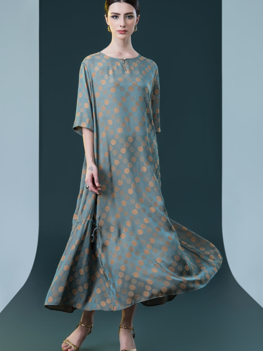 Red Polka Dot Midi Dress